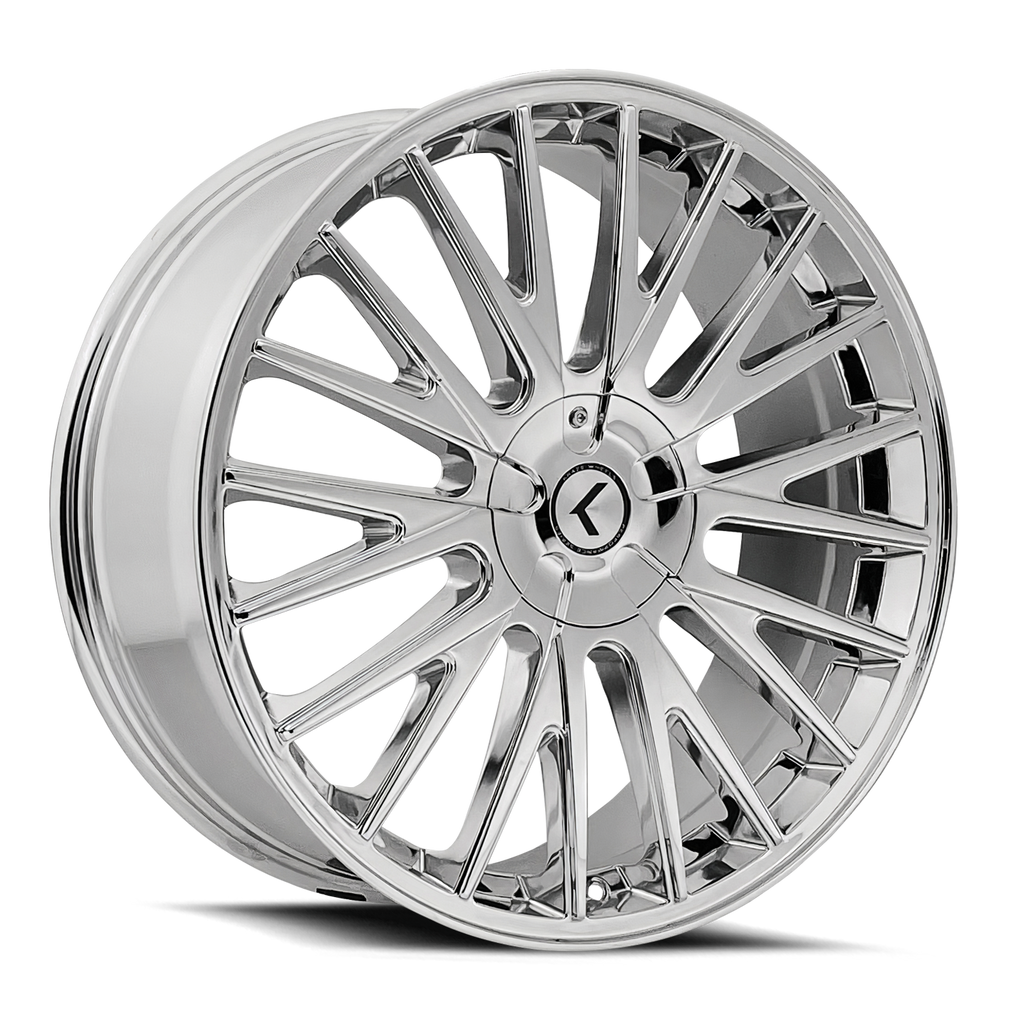 KRAZE DOUBLE DOWN KR185 CHROME 20X8.5 5-108/5-114.3 38MM 73MM