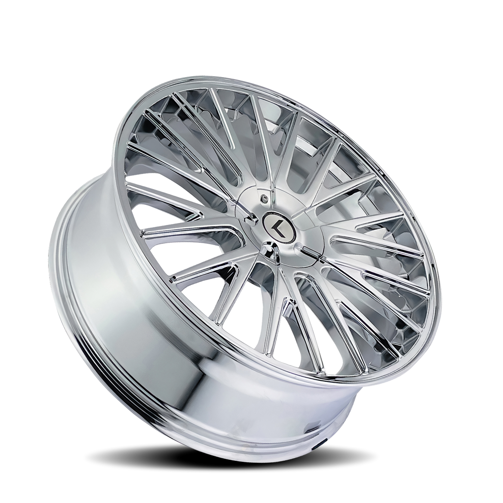 KRAZE DOUBLE DOWN KR185 CHROME 20X8.5 5-108/5-114.3 38MM 73MM