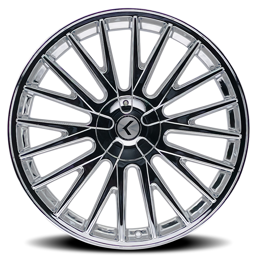 KRAZE DOUBLE DOWN KR185 CHROME 20X8.5 5-108/5-114.3 38MM 73MM