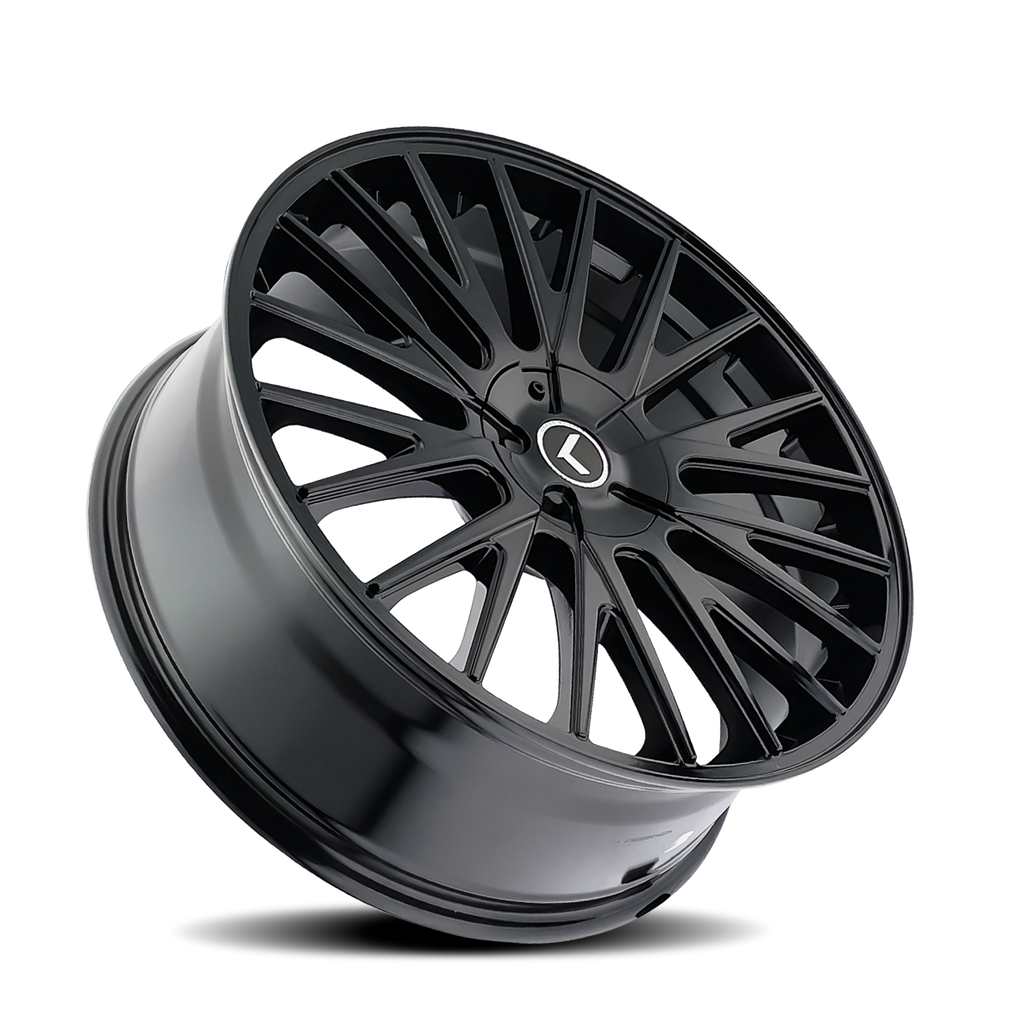 KRAZE DOUBLE DOWN KR185 GLOSS BLACK 20X8.5 5-115/5-120 38MM 74.1MM