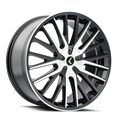 KRAZE DOUBLE DOWN KR185 BLACK MACHINED 22X8.5 5-110/5-115 38MM 73MM