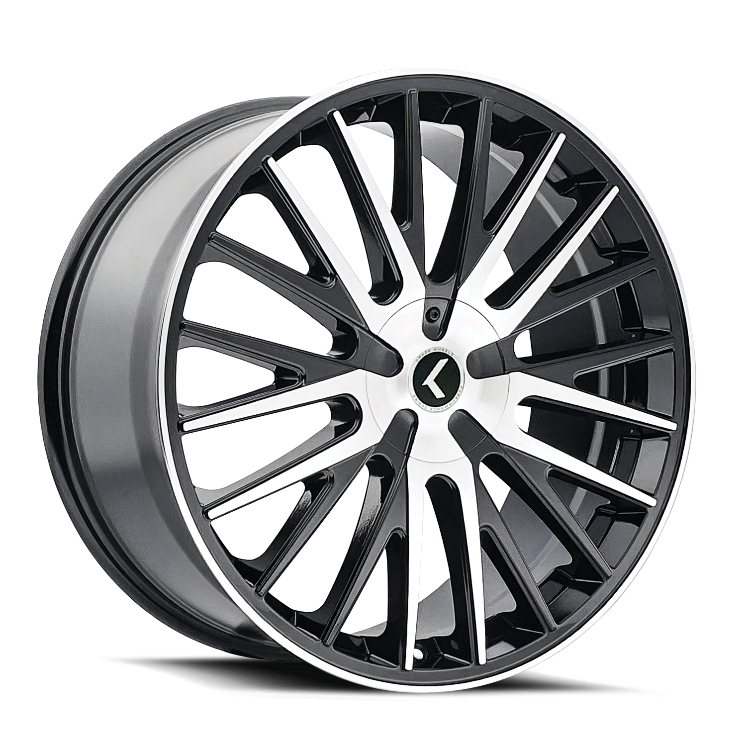 KRAZE DOUBLE DOWN KR185 BLACK MACHINED 22X8.5 5-112/5-114.3 38MM 73MM