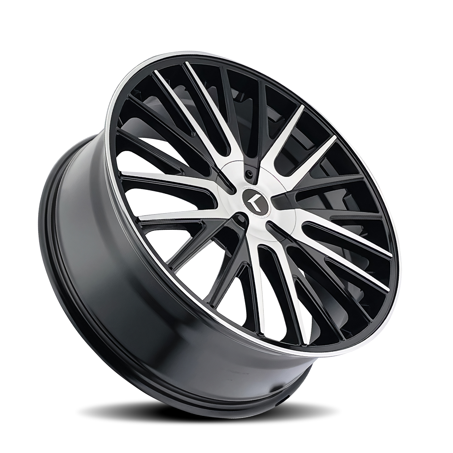 KRAZE DOUBLE DOWN KR185 BLACK MACHINED 22X8.5 5-112/5-114.3 38MM 73MM
