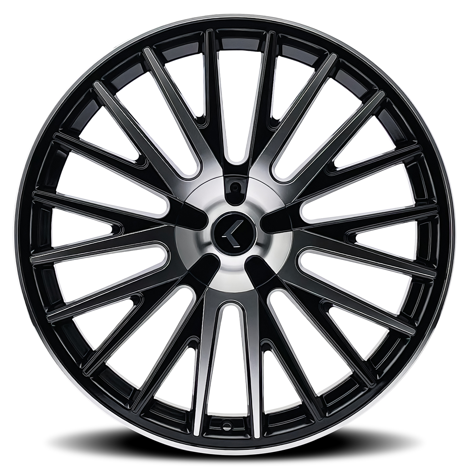 KRAZE DOUBLE DOWN KR185 BLACK MACHINED 22X8.5 5-110/5-115 38MM 73MM