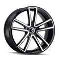 KRAZE LUSSO KR190 GLOSS BLACK MACHINED 22X8.5 5-112 38MM 66.56MM