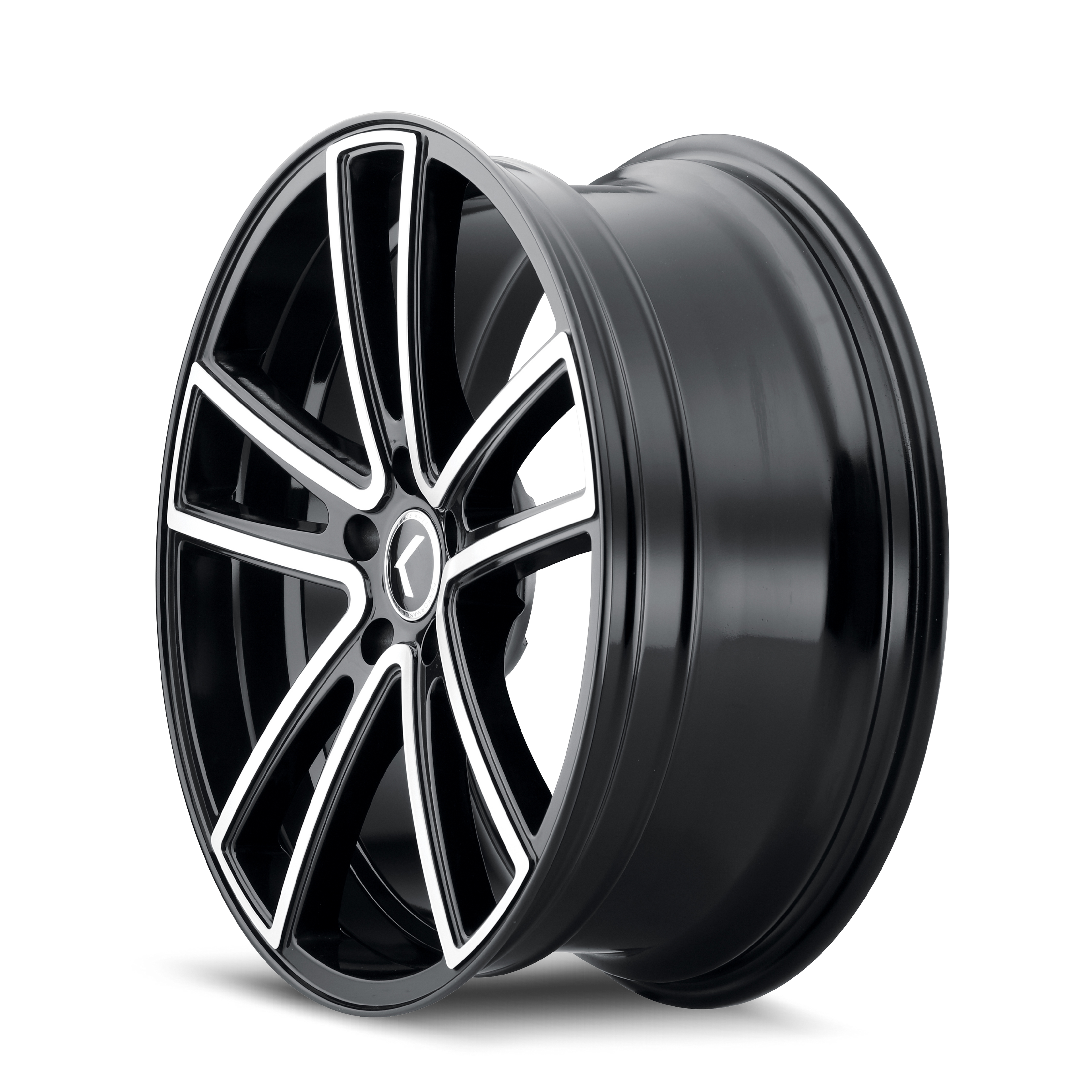 KRAZE LUSSO KR190 GLOSS BLACK MACHINED 17X8 5-120 38MM 74.1MM
