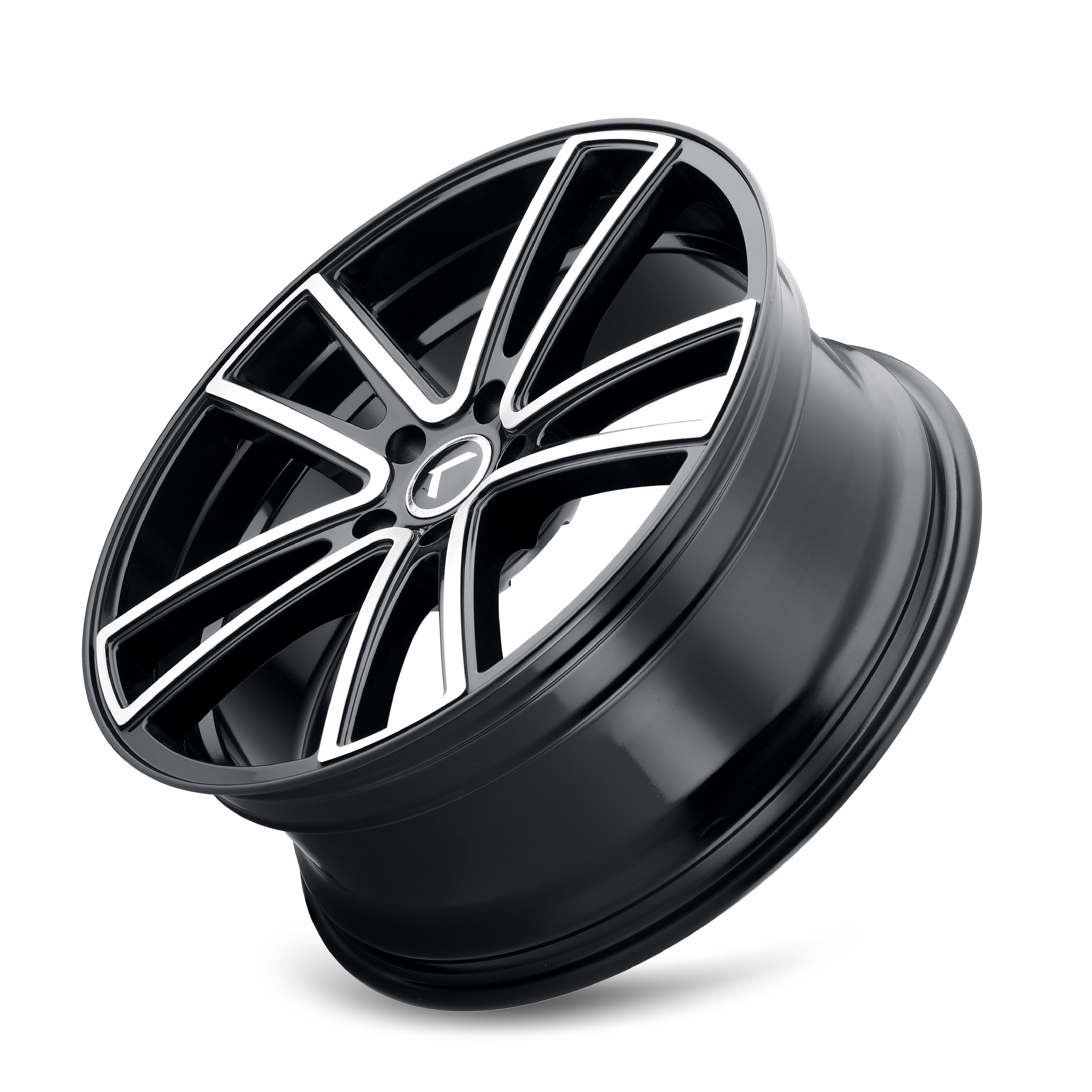 KRAZE LUSSO KR190 GLOSS BLACK MACHINED 17X8 5-115 38MM 72.62MM