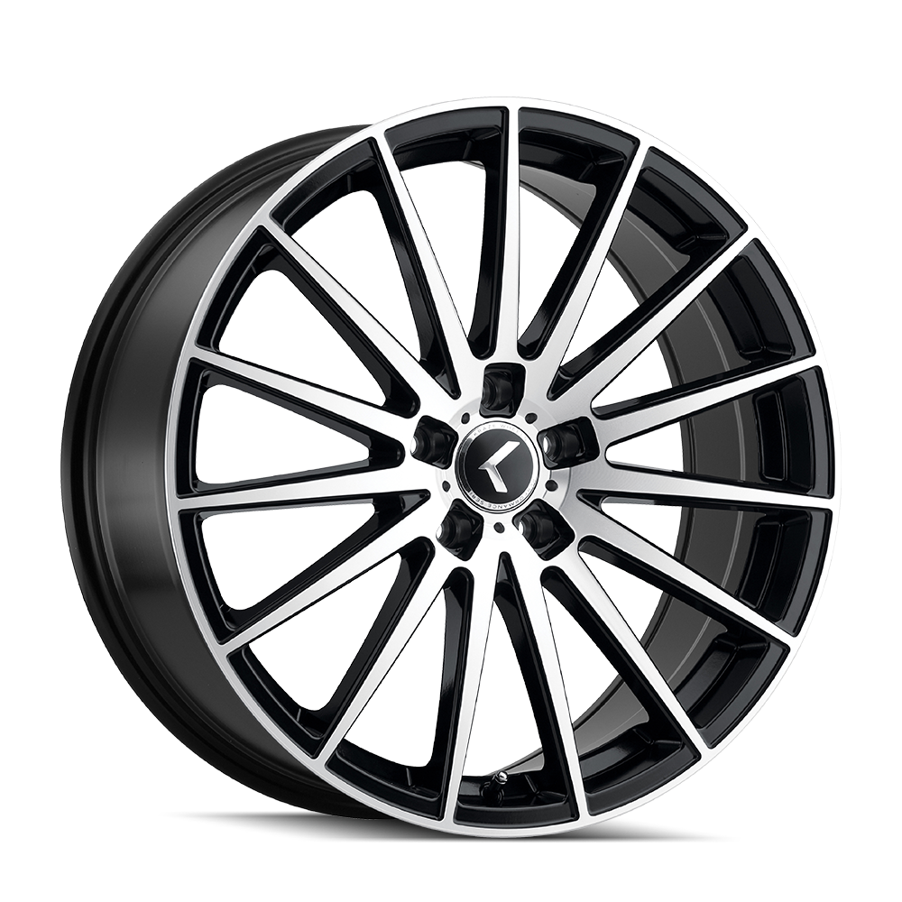 KRAZE STUNNA KR191 BLACK/MACHINED FACE 22X8.5 5-120 38MM 74.1MM