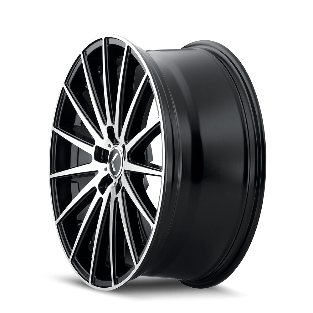 KRAZE STUNNA KR191 BLACK/MACHINED FACE 22X8.5 5-112 38MM 66.56MM