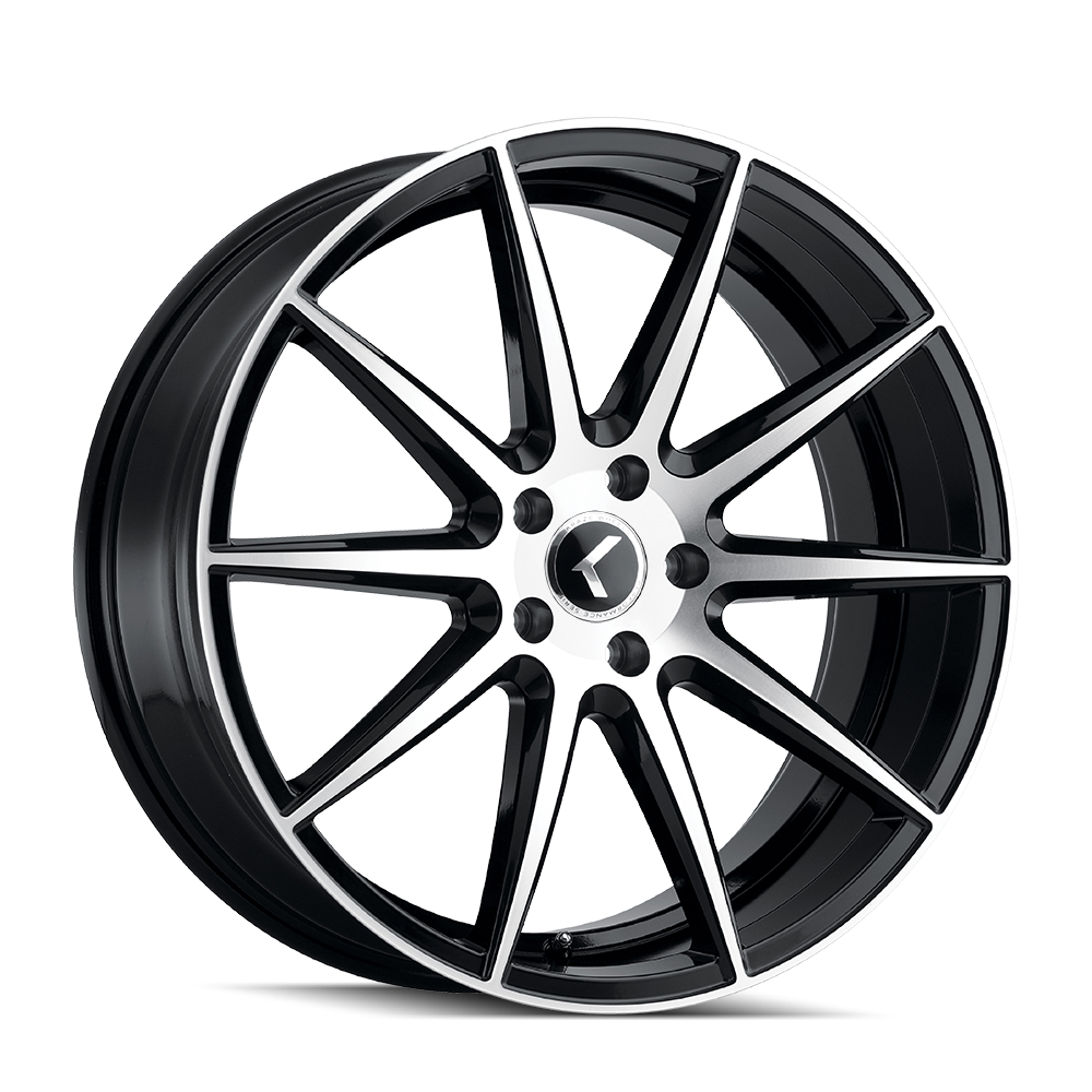 KRAZE COSMOS KR194 GLOSS BLACK MACHINED 20X8.5 5-114.3 38MM 72.62MM