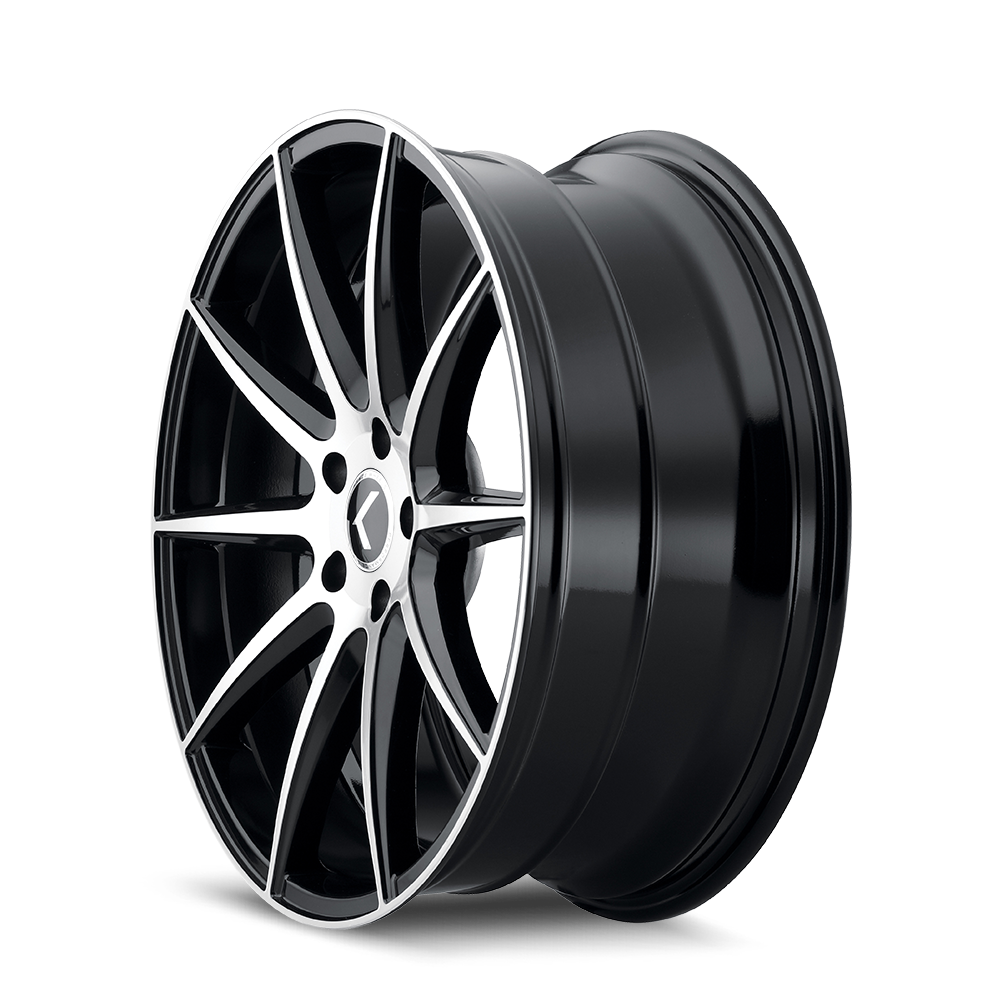 KRAZE COSMOS KR194 GLOSS BLACK MACHINED 18X8 5-108 40MM 63.5MM