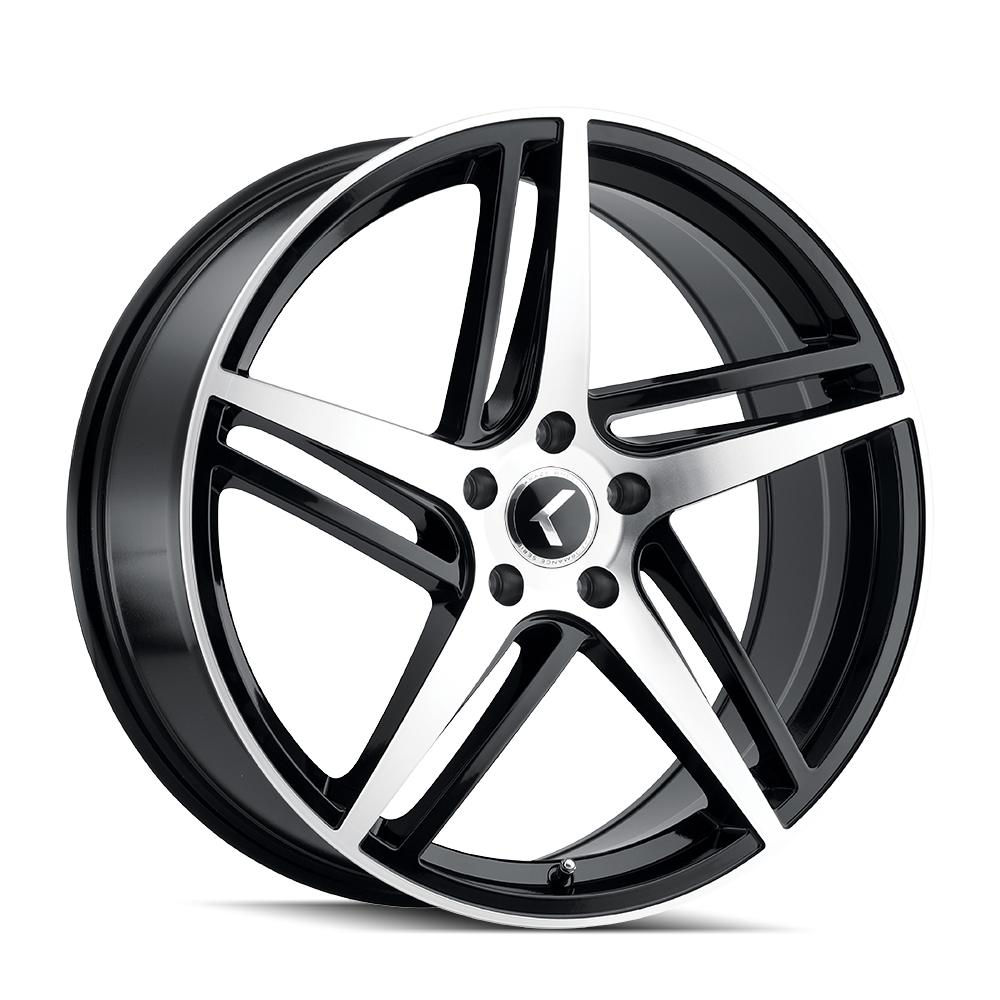 KRAZE MILANO KR195 GLOSS BLACK MACHINED 18X8 5-120 40MM 74.1MM