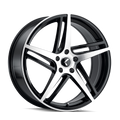 KRAZE MILANO KR195 GLOSS BLACK MACHINED 18X8 5-120 40MM 74.1MM