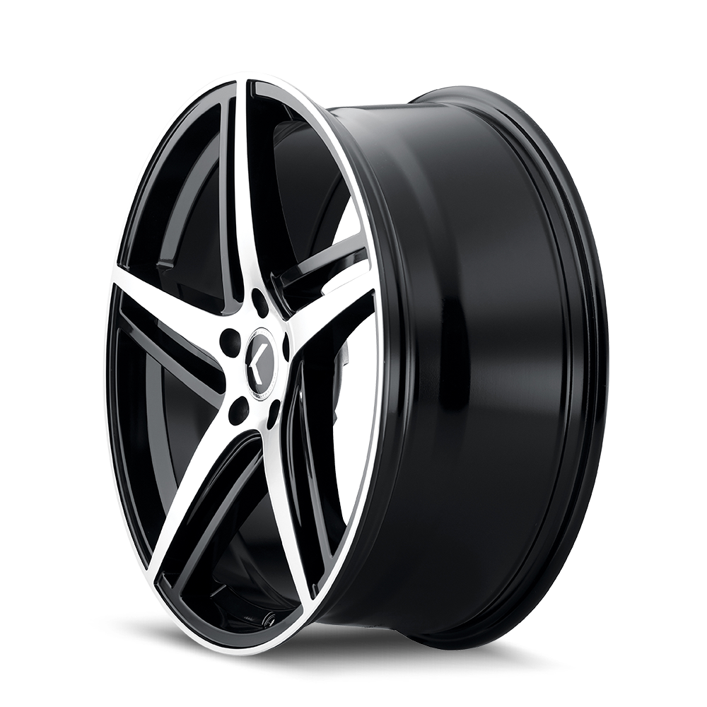 KRAZE MILANO KR195 GLOSS BLACK MACHINED 18X8 5-120 40MM 74.1MM
