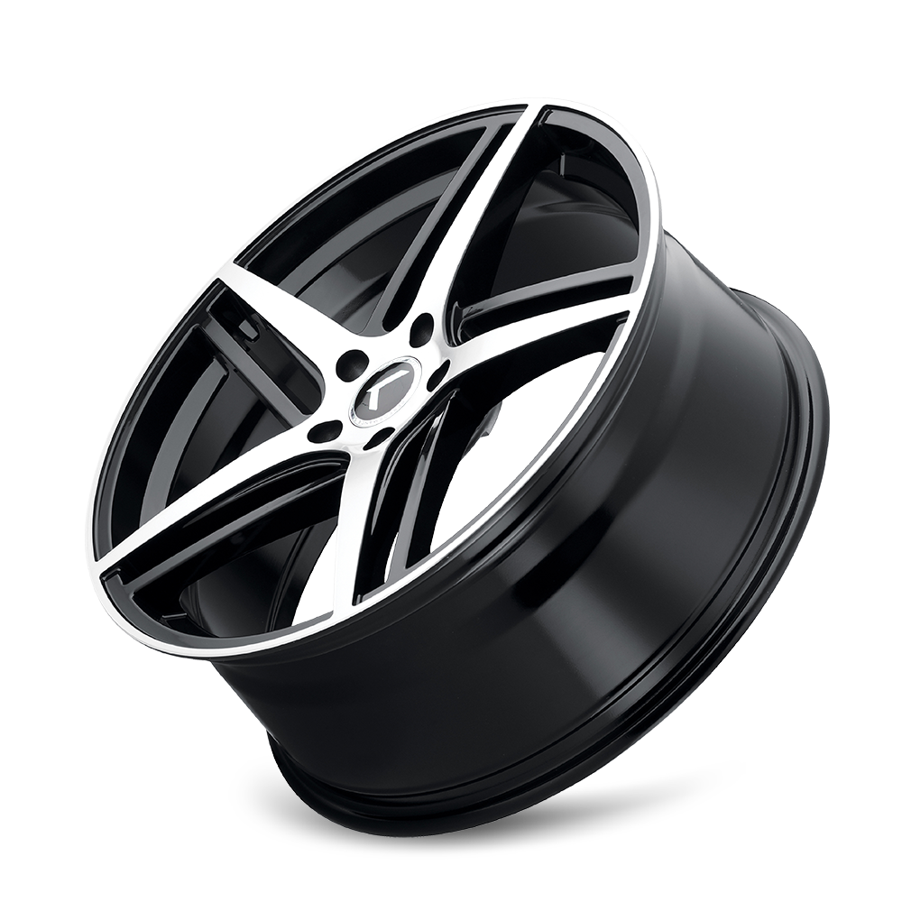 KRAZE MILANO KR195 GLOSS BLACK MACHINED 18X8 5-120 40MM 74.1MM