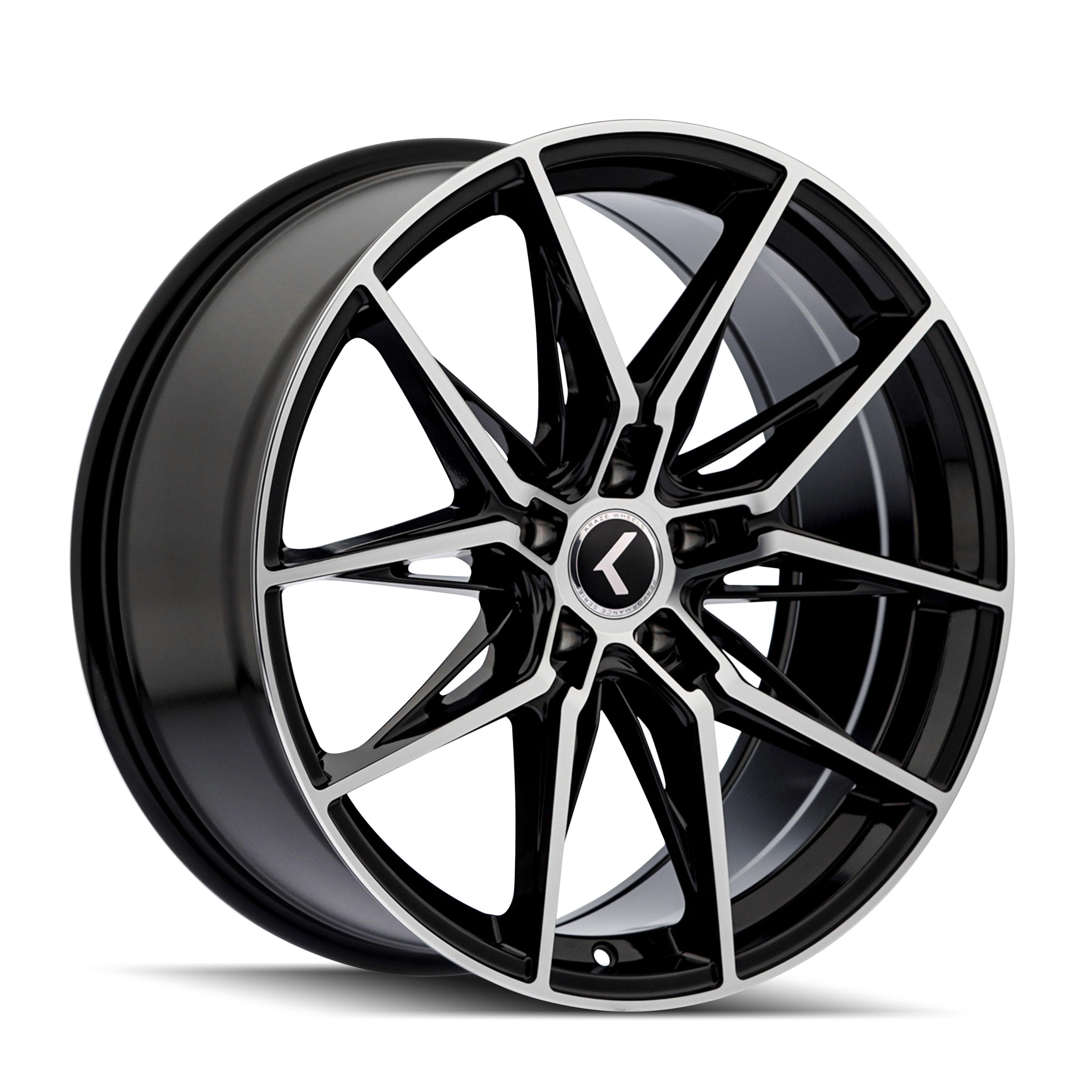 KRAZE EVOLVE KR196 GLOSS BLACK MACHINED 20X9 5-114.3 35MM 72.62MM