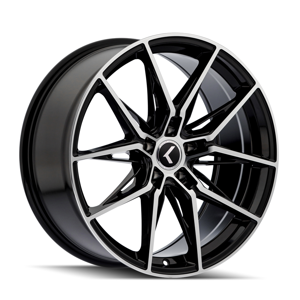 KRAZE EVOLVE KR196 GLOSS BLACK/MACHINED FACE 19X8.5 5-114.3 35MM 73.1MM