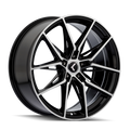 KRAZE EVOLVE KR196 GLOSS BLACK/MACHINED FACE 19X8.5 5-120 30MM 72.56MM