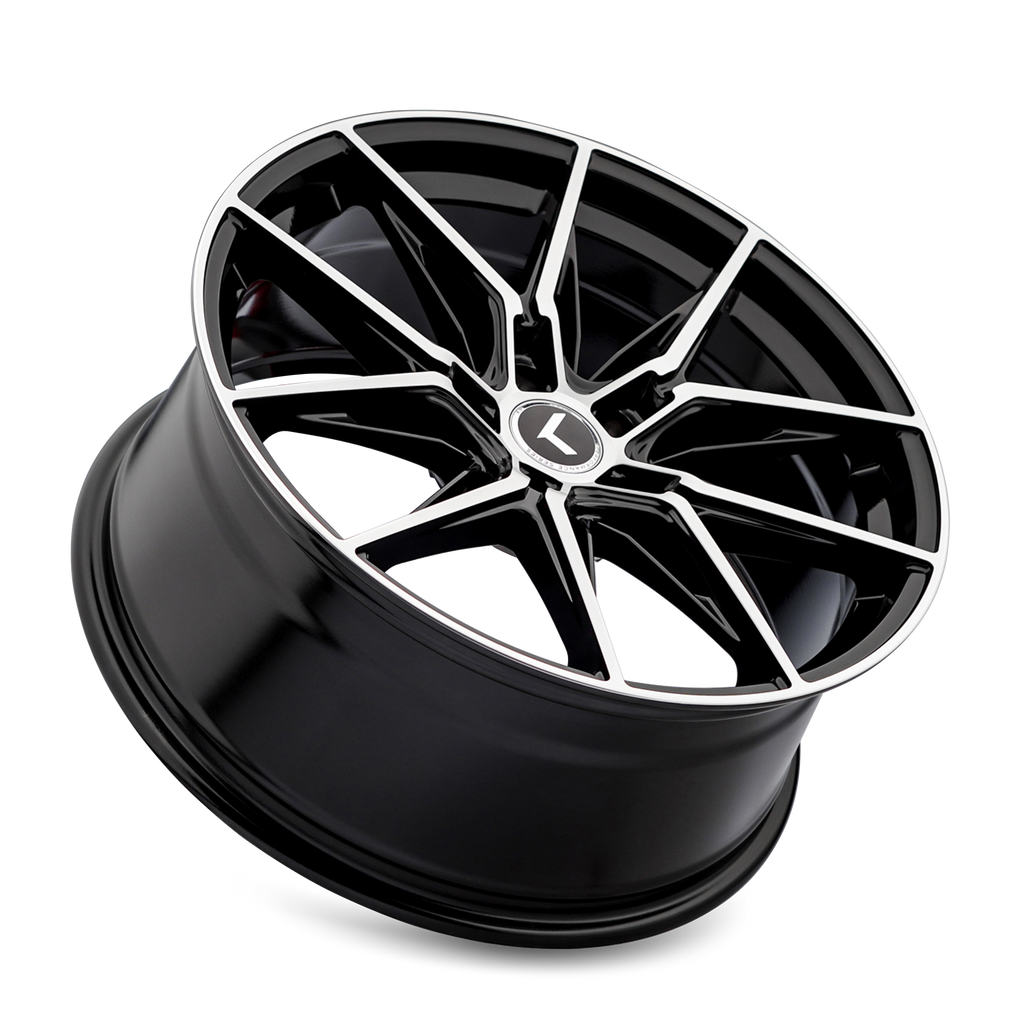 KRAZE EVOLVE KR196 GLOSS BLACK/MACHINED FACE 19X8.5 5-114.3 35MM 73.1MM