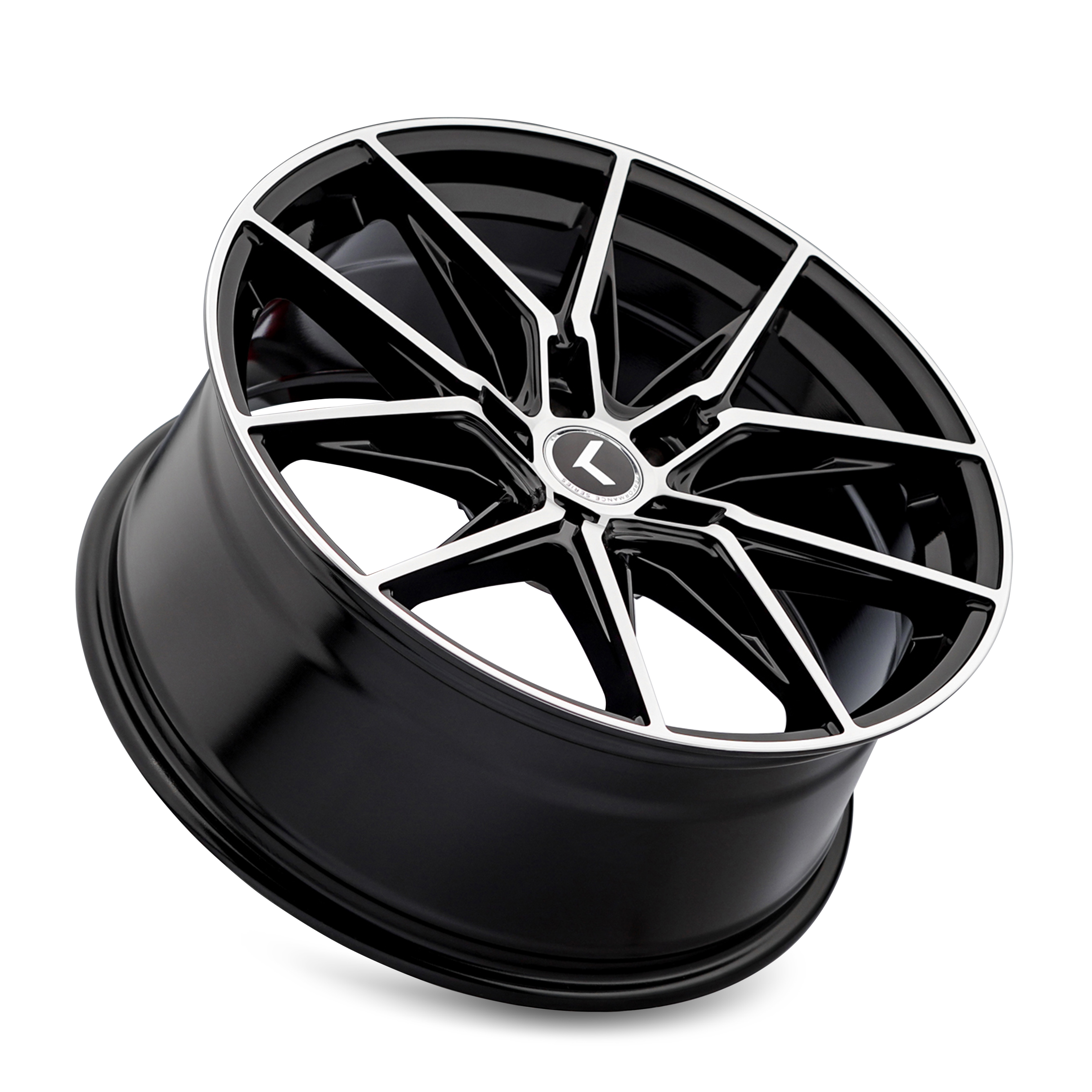 KRAZE EVOLVE KR196 GLOSS BLACK/MACHINED FACE 18X8.5 5-112 40MM 66.56MM
