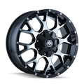MAYHEM WARRIOR 8015 GLOSS BLACK MACHINED 18X9 8-180 18MM 124.1MM