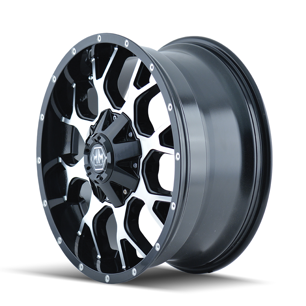 MAYHEM WARRIOR 8015 GLOSS BLACK MACHINED 18X9 6-135/6-139.7 18MM 106MM