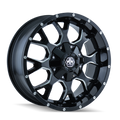 MAYHEM WARRIOR 8015 GLOSS BLACK MILLED 20X9 5-150/5-139.7 18MM 110MM