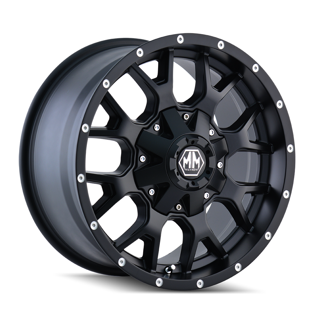 MAYHEM WARRIOR 8015 MATTE BLACK 20X10 6-135/6-139.7 -25MM 106MM
