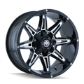 MAYHEM RAMPAGE 8090 GLOSS BLACK MILLED 20X9 8-180 18MM 124.1MM
