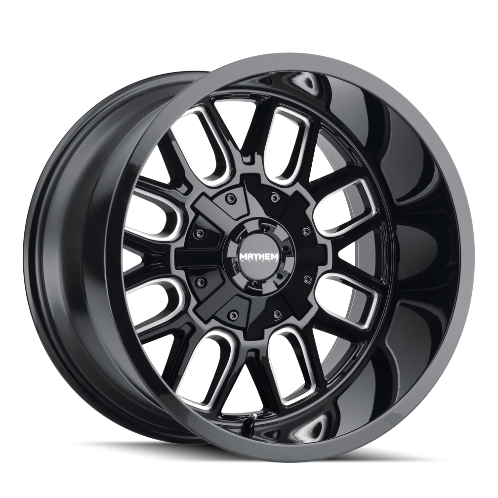 MAYHEM COGENT 8107 GLOSS BLACK MILLED 20X10 6-135/6-139.7 -19MM 106MM