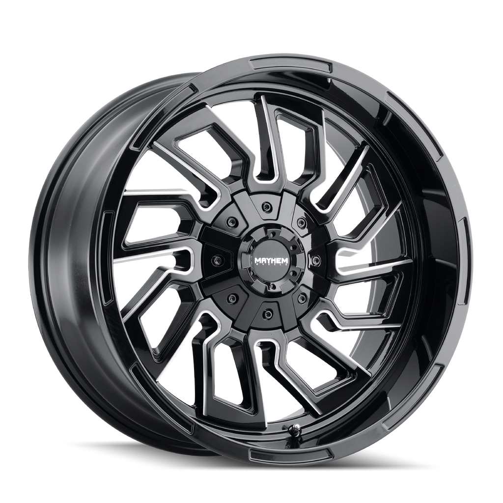 MAYHEM FLYWHEEL 8111 GLOSS BLACK MILLED 20X10 6-135/6-139.7 -19MM 106MM