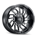 MAYHEM FLYWHEEL 8111 GLOSS BLACK MILLED 20X10 6-135/6-139.7 -19MM 106MM