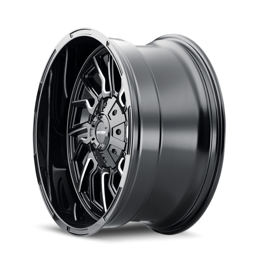 MAYHEM FLYWHEEL 8111 GLOSS BLACK MILLED 20X10 6-135/6-139.7 -19MM 106MM