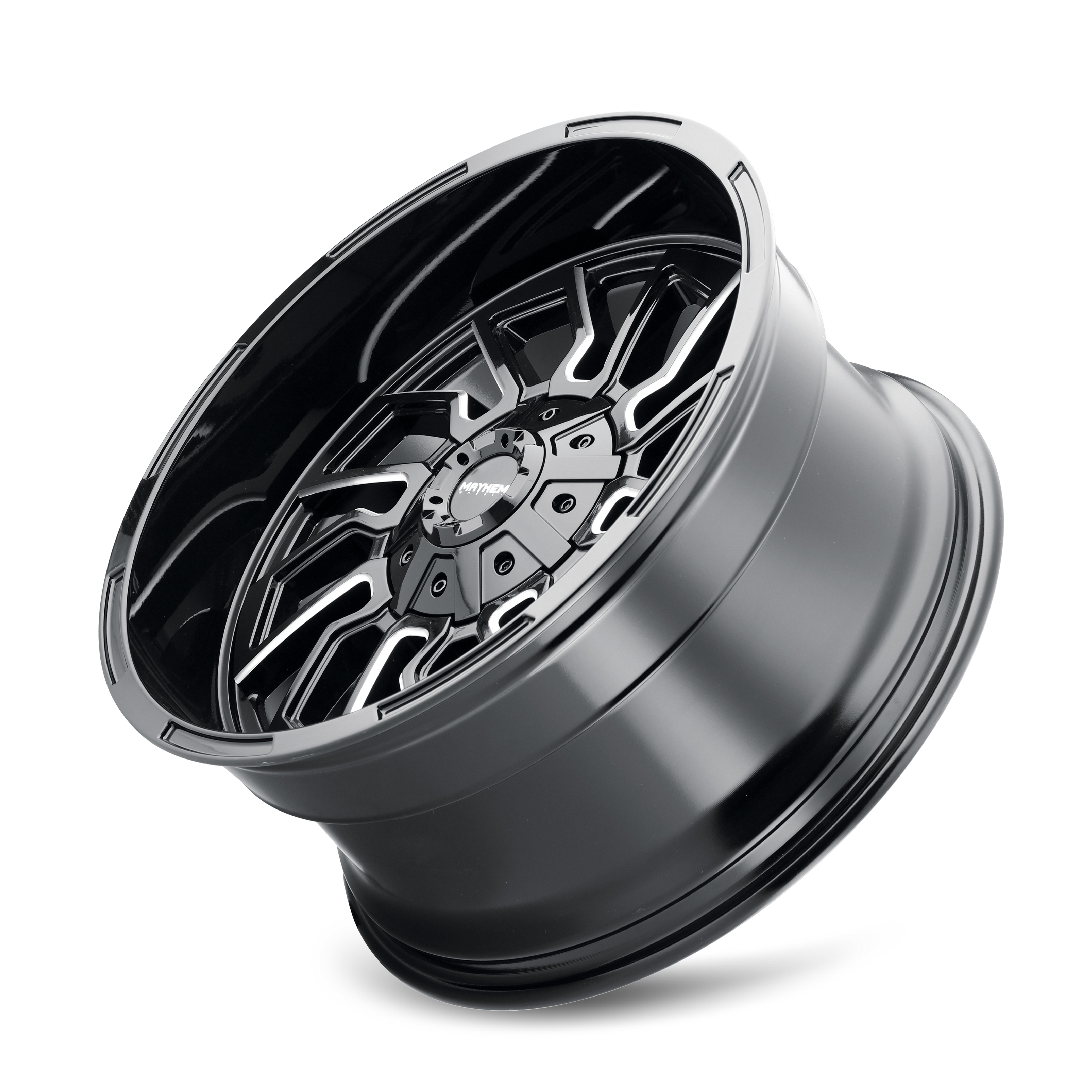MAYHEM FLYWHEEL 8111 GLOSS BLACK MILLED 20X10 6-135/6-139.7 -19MM 106MM