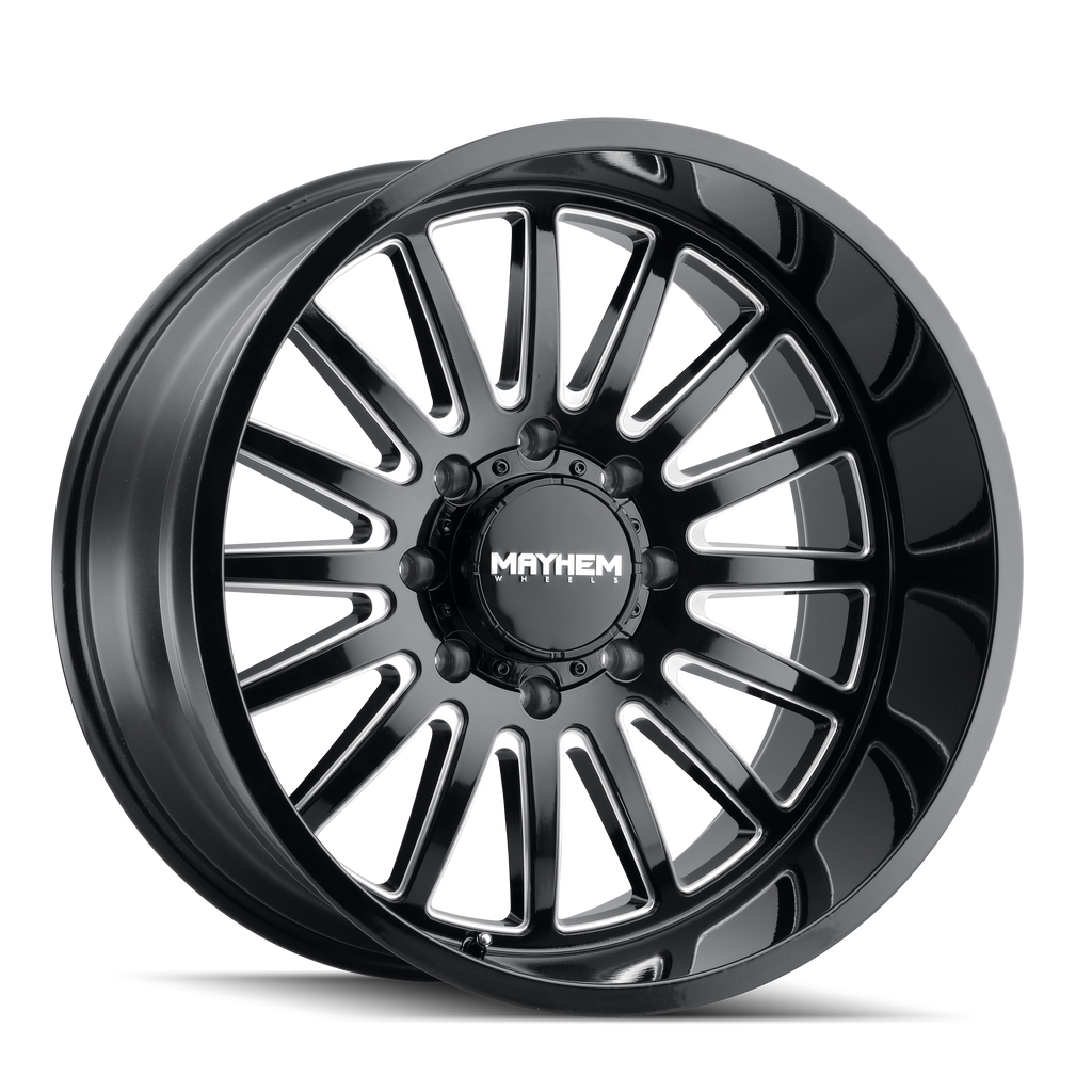 MAYHEM UTOPIA 8114 GLOSS BLACK MILLED 20X9 8-165.1 18MM 125.2MM