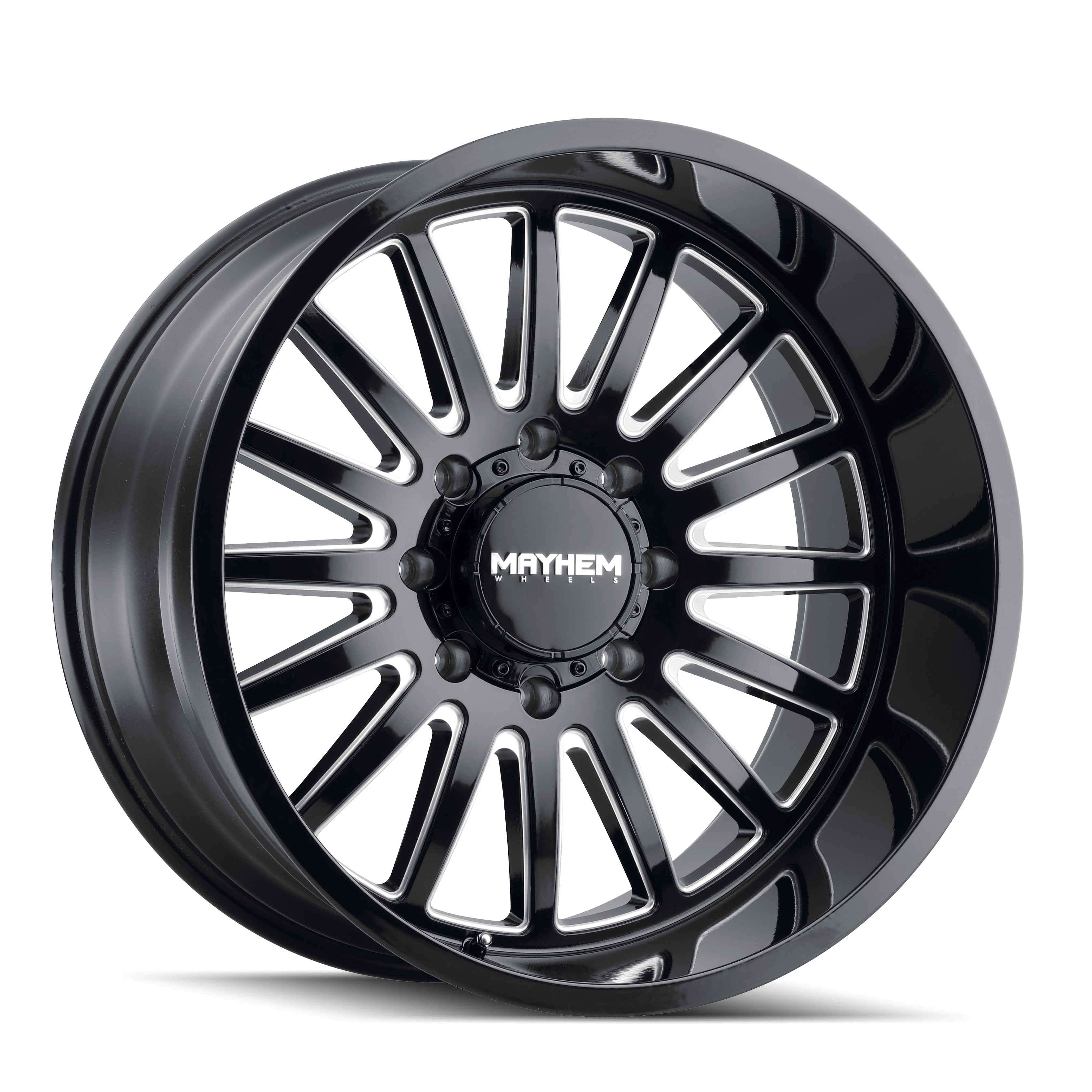 MAYHEM UTOPIA 8114 GLOSS BLACK MILLED 22X12 6-139.7 -44MM 106MM