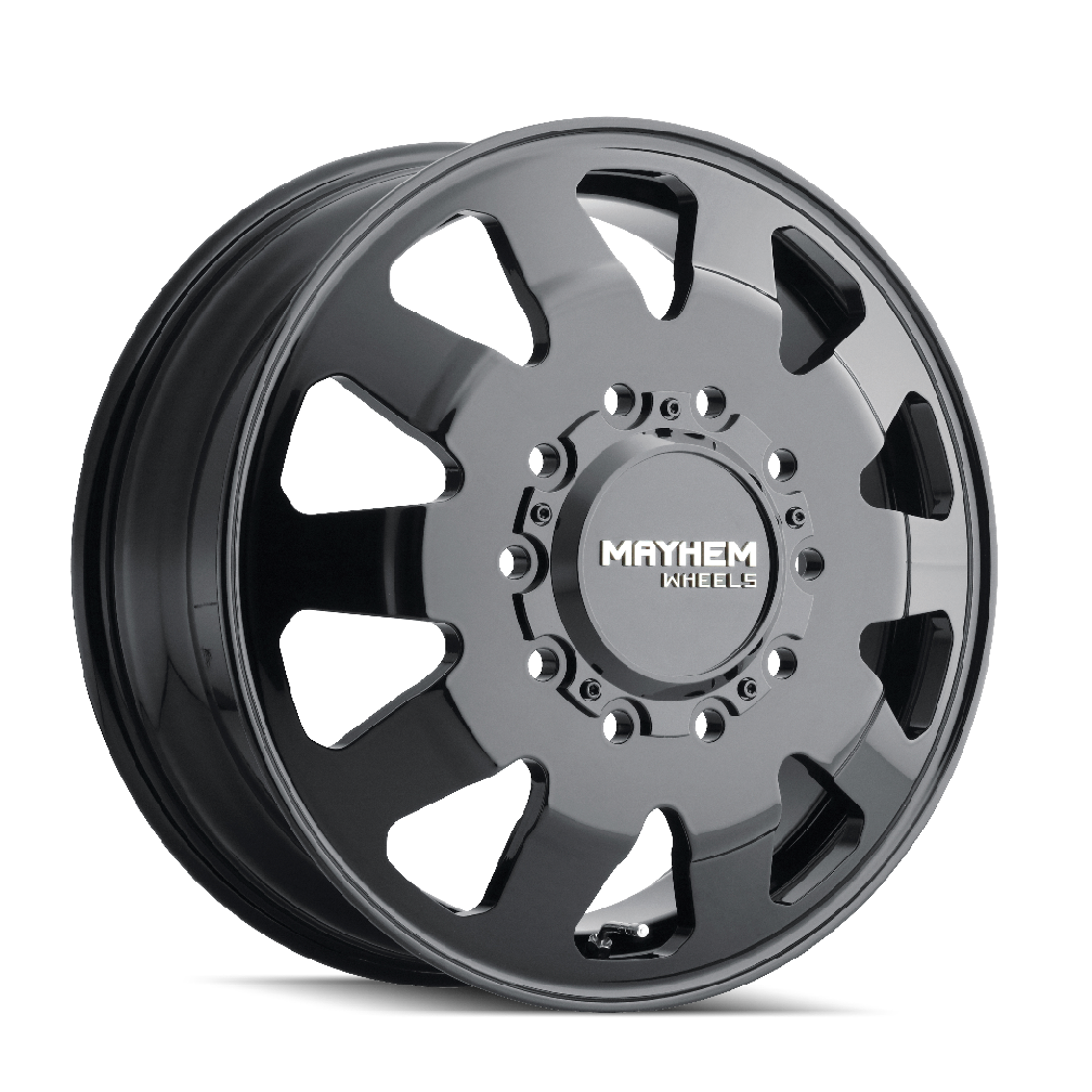 MAYHEM CHALLENGER 8181 FORGED GLOSS BLACK 22X8.25 10-285 169MM 220.1MM