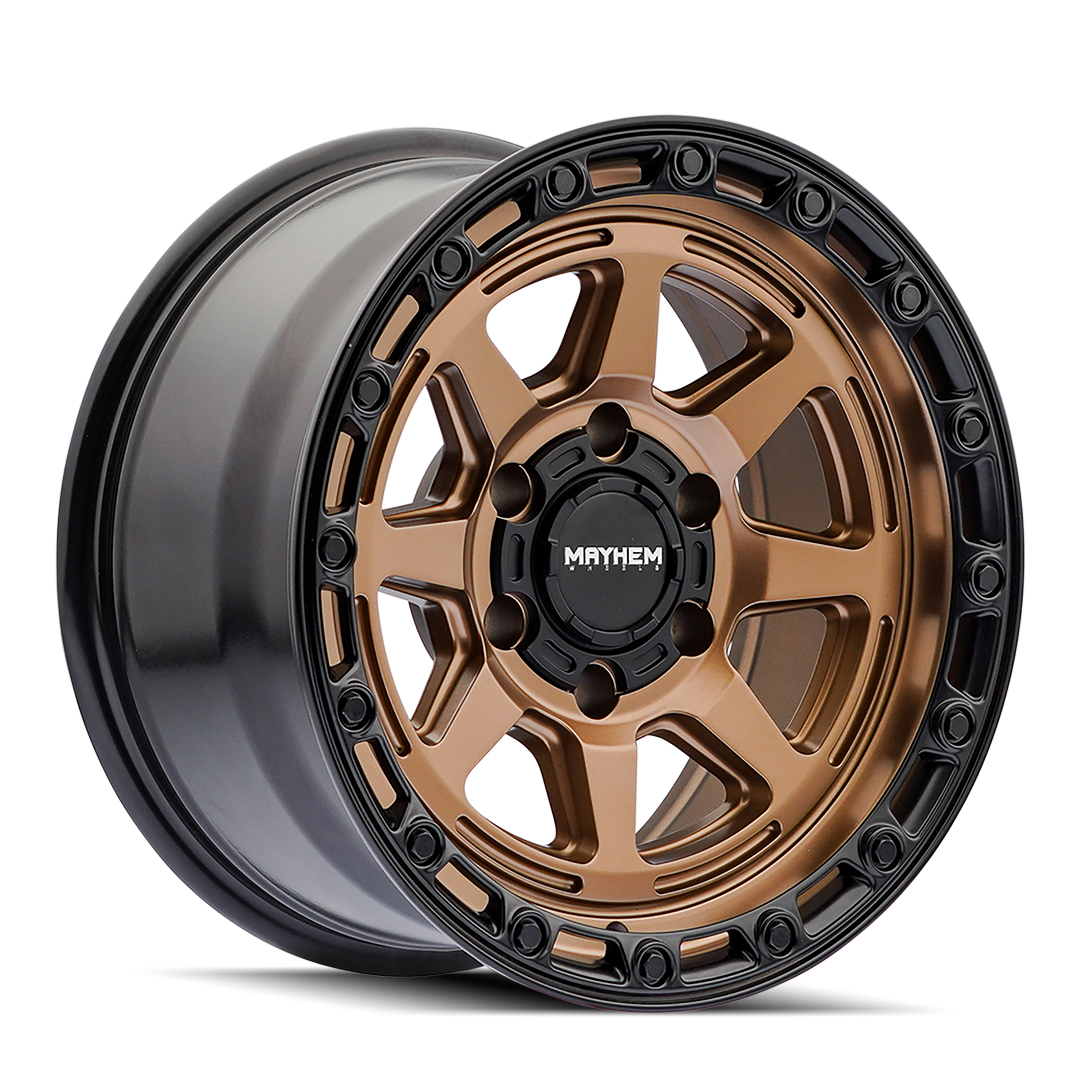 MAYHEM RIDGELINE 8306 SATIN BRONZE/BLACK LIP 17X8.5 6-139.7 25MM 106MM