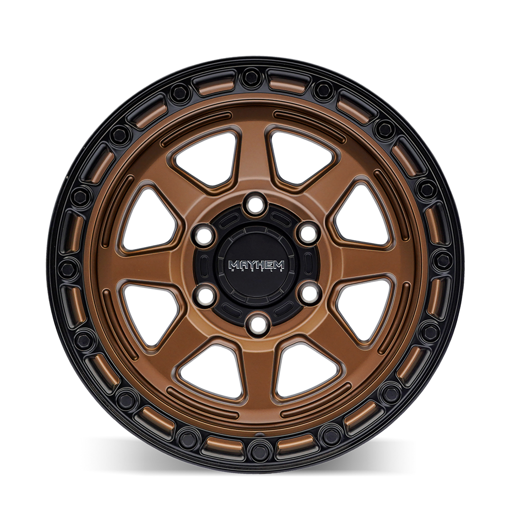 MAYHEM RIDGELINE 8306 SATIN BRONZE/BLACK LIP 17X8.5 6-139.7 25MM 106MM