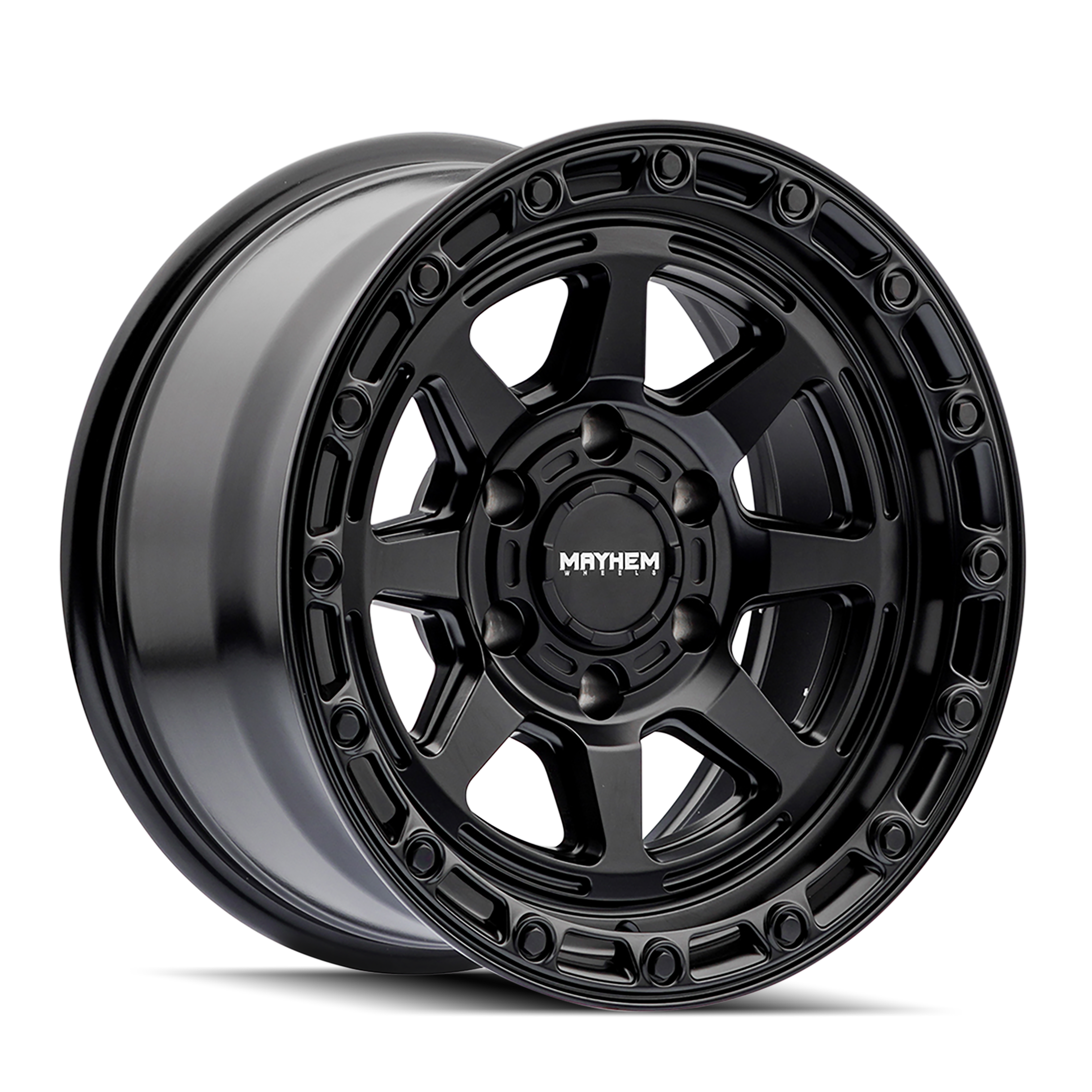 MAYHEM RIDGELINE 8306 SATIN BLACK 17X8.5 6-135 -6MM 87.1MM