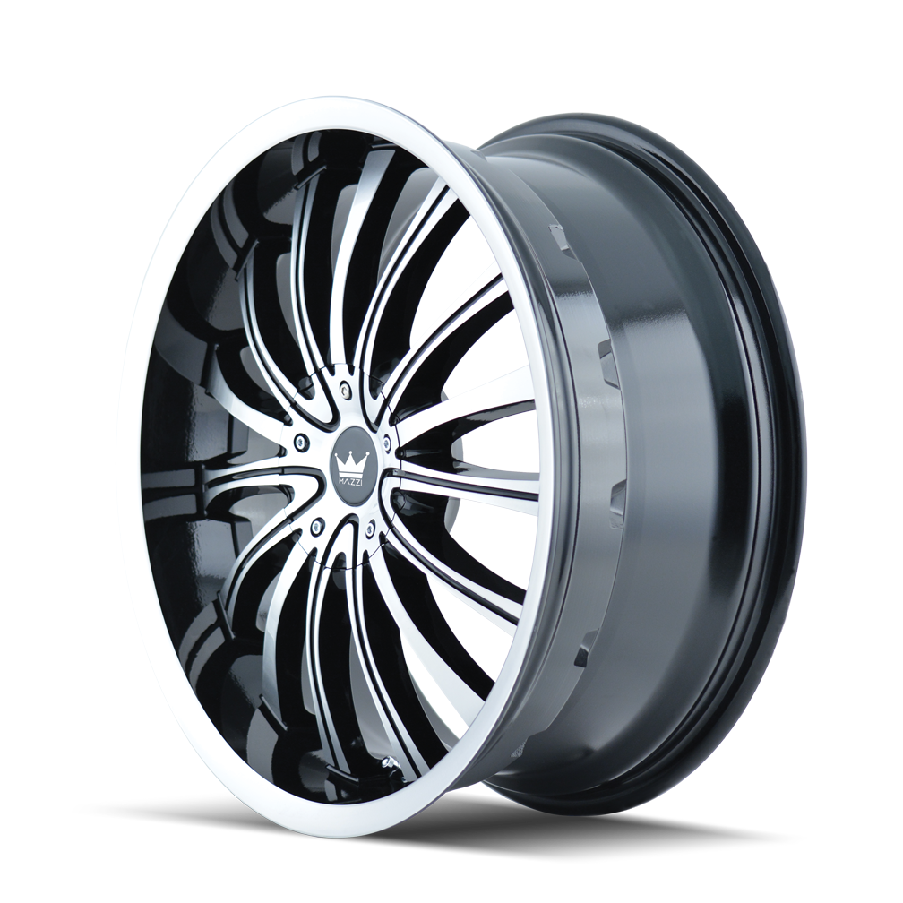 MAZZI HYPE 351 GLOSS BLACK MACHINED 18X7.5 5-105/5-115 40MM 72.62MM