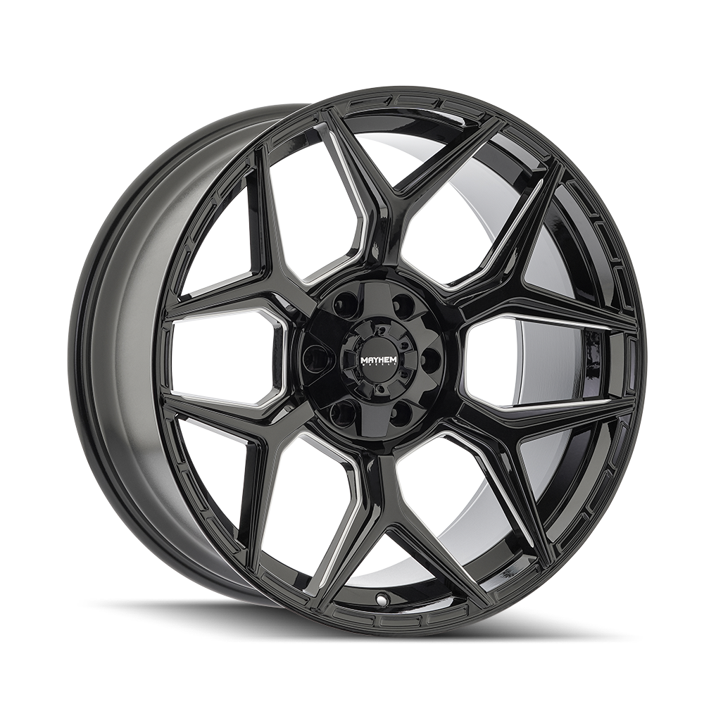 MAYHEM VANQUISH 8119 BLACK MILLED 20X10 6-135/6-139.7 -19MM 106MM