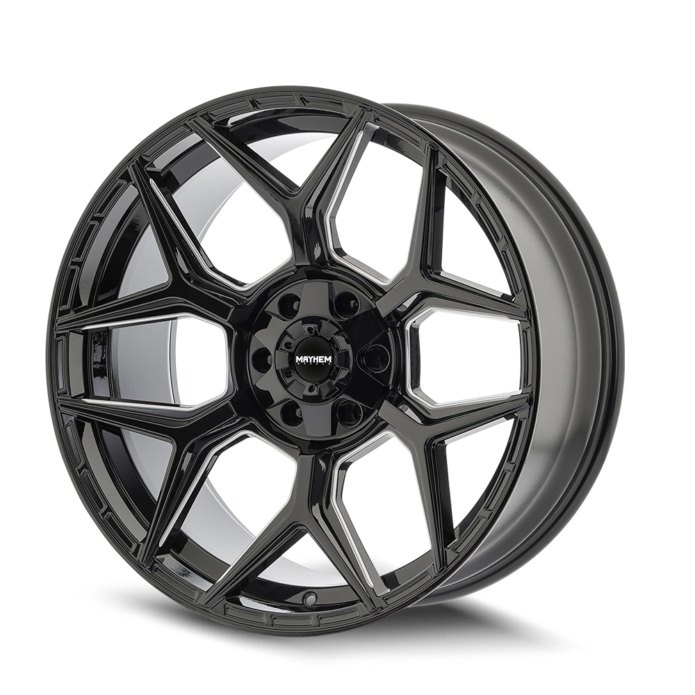 MAYHEM VANQUISH 8119 BLACK MILLED 20X10 6-135/6-139.7 -19MM 106MM