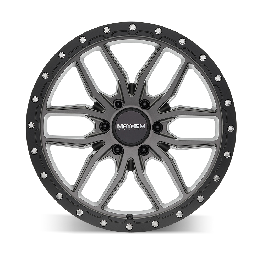 MAYHEM VECTOR 8310 MATTE GUNMETAL BLACK LIP 17X9 6-135 18MM 87.1MM