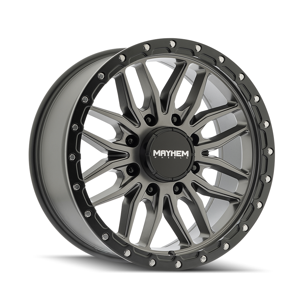 MAYHEM VECTOR 8310 MATTE GUNMETAL BLACK LIP 17X9 8-165.1 18MM 125.2MM
