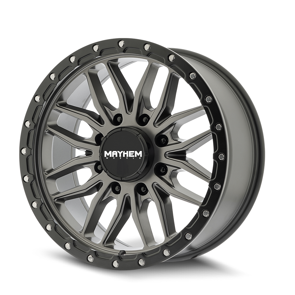 MAYHEM VECTOR 8310 MATTE GUNMETAL BLACK LIP 17X9 8-165.1 18MM 125.2MM