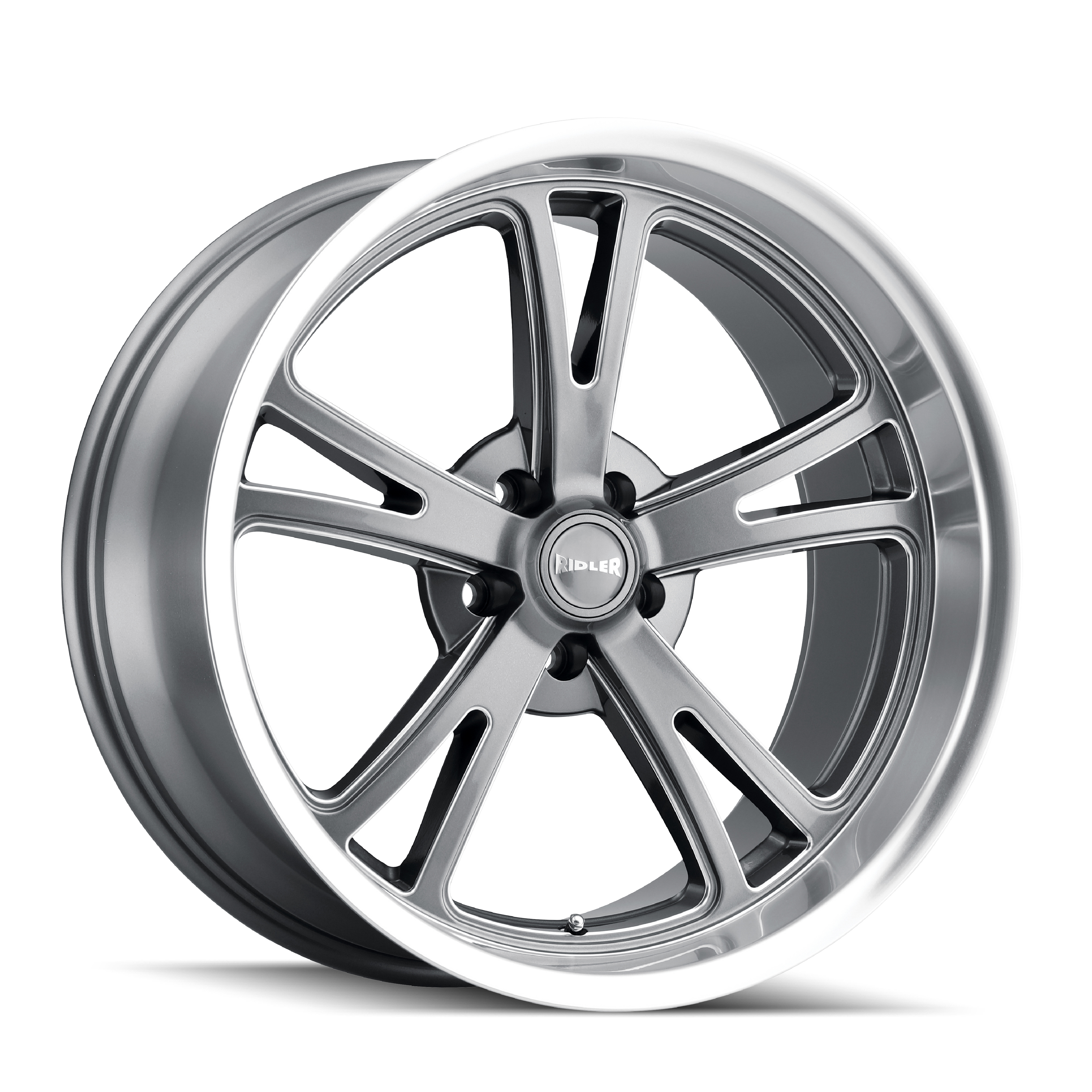 RIDLER 606 GLOSS GREY MACHINED 18X9.5 5-127 0MM 83.82MM