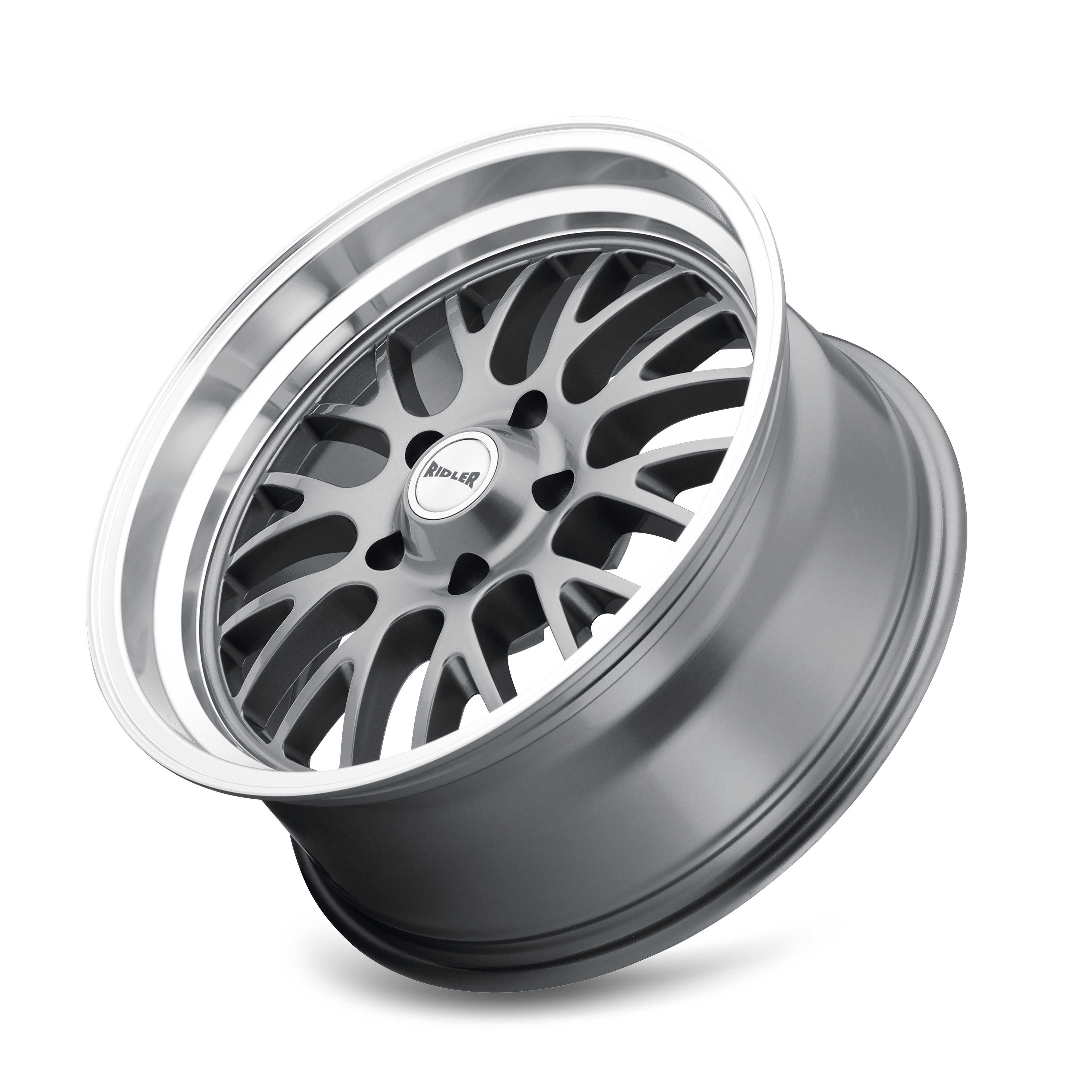RIDLER 607 GLOSS GREY MACHINED 18X9.5 5-127 6MM 83.82MM