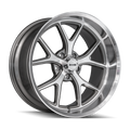 RIDLER 661 661 GLOSS GREY WITH DIAMOND CUT FACE AND LIP 18X9.5 5-114.3 0MM 83.82MM