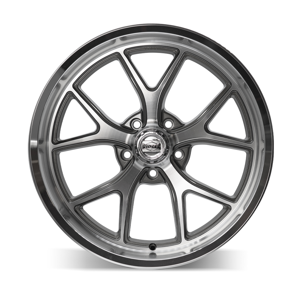 RIDLER 661 661 GLOSS GREY WITH DIAMOND CUT FACE AND LIP 18X8 5-127 0MM 83.82MM